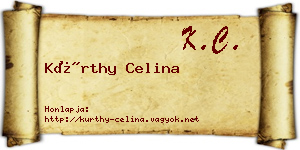 Kürthy Celina névjegykártya